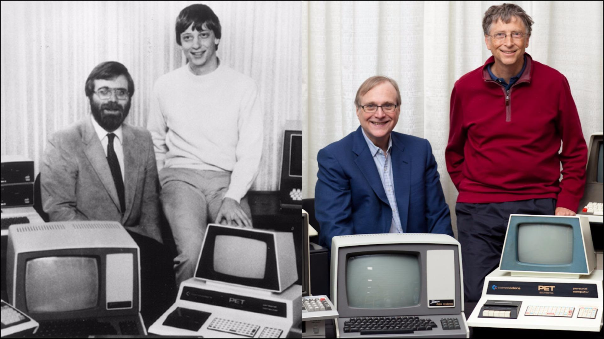O Bill Gates μαζί με τον Paul Allen, τότε και τώρα